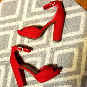 Maison Jules red Platforms  shoes
